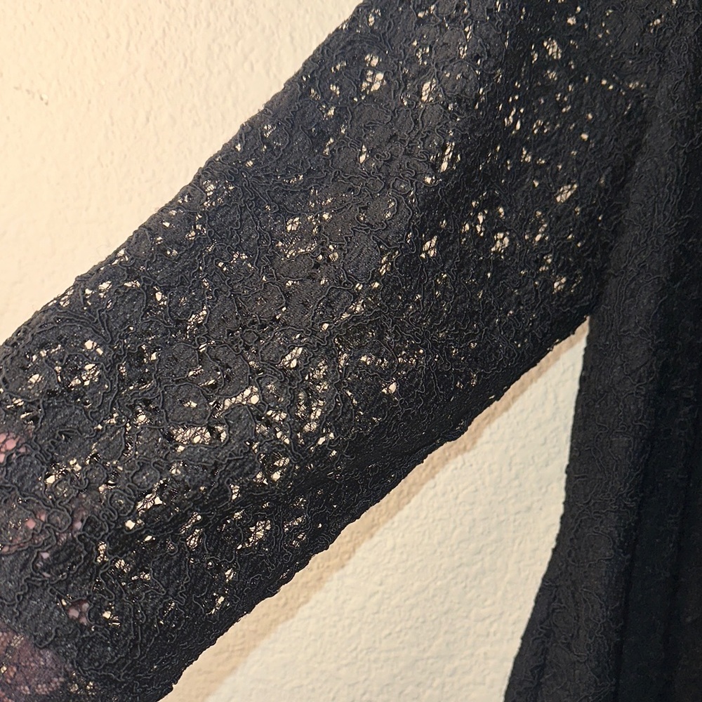 Adrianna Papell Black Lace Midi Dress - Picture 2 of 12